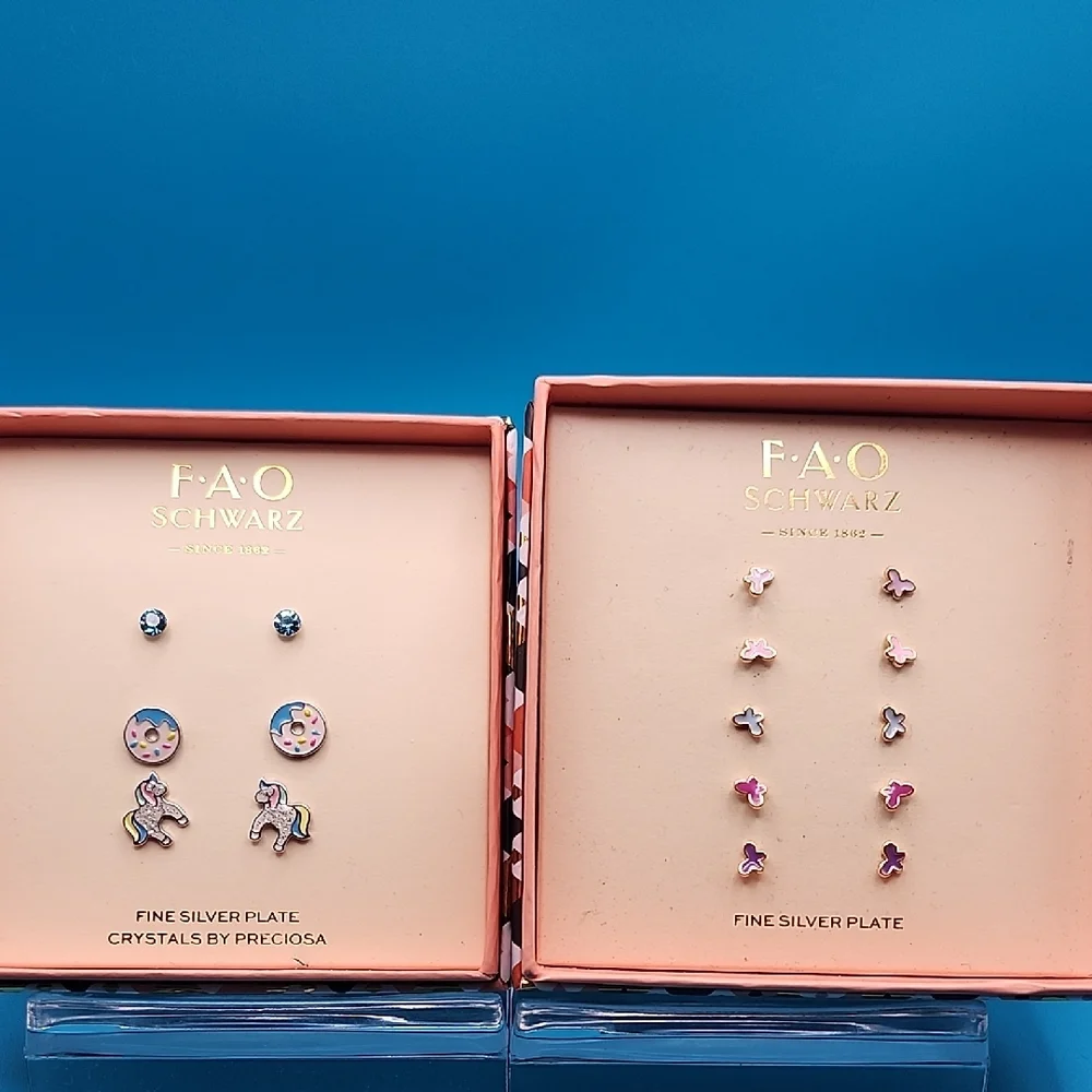 FAO Schwarz Silver Plate Earring Collection